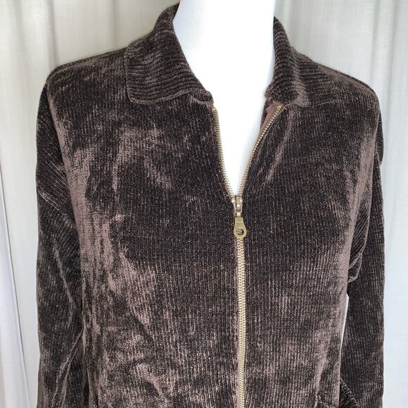 525 America Zip Up Sweater size P/S in Chocolate - Picture 2 of 7